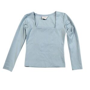 Women's Sleeper Blue Long Sleeve Top Square‎ Neck